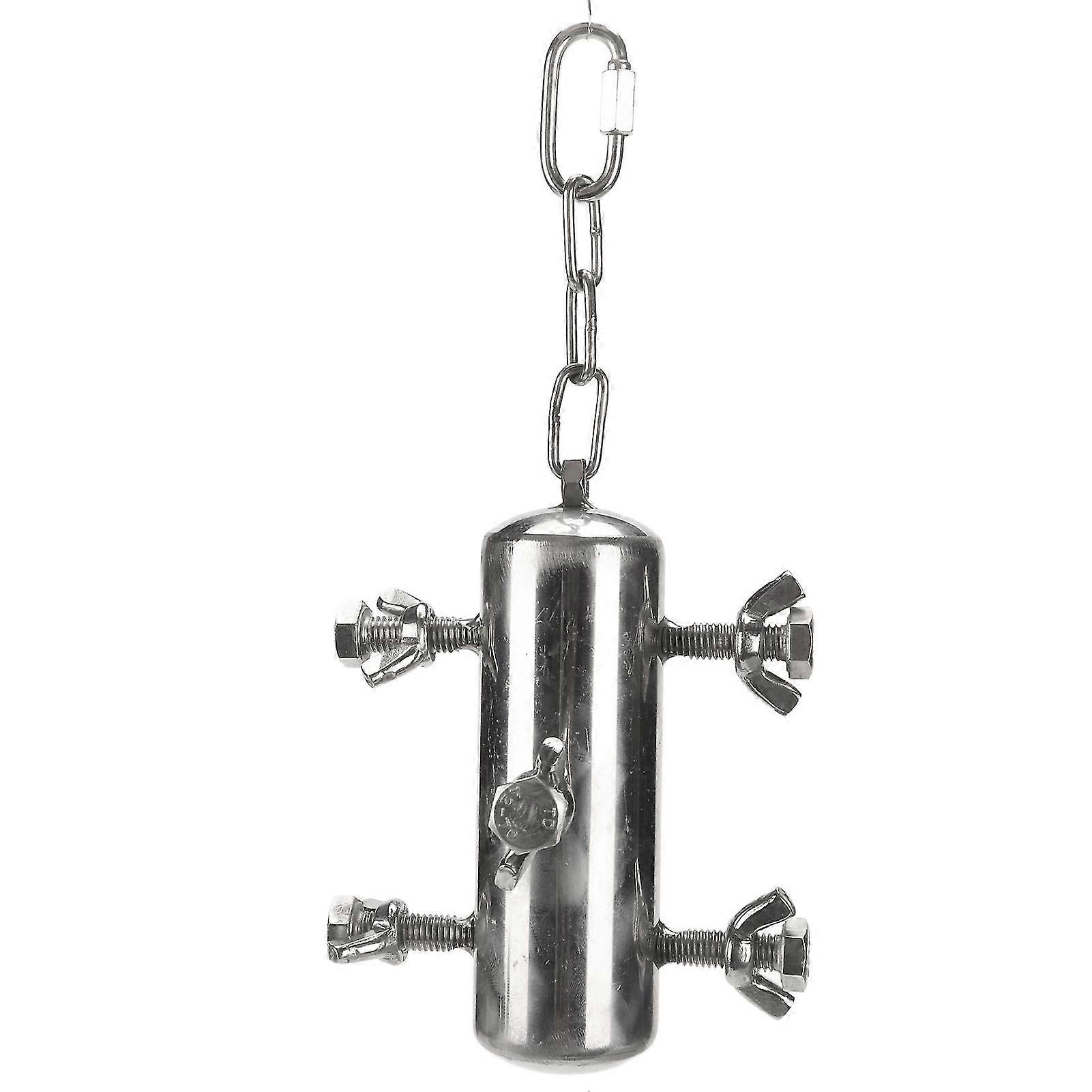 Interactive Stainless Steel Bird Toy for Parakeets Cockatiels Conures Finches and Budgies - Puzzle Foraging