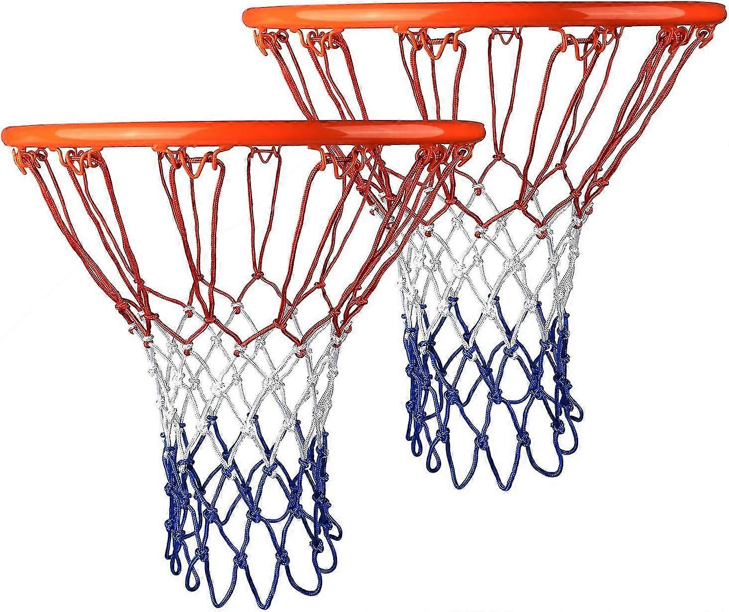 Basketball Net 2 Pcs Net For Basketball Heavy Duty Thick Net Indoor Outdoor Basketball Net-QJWL