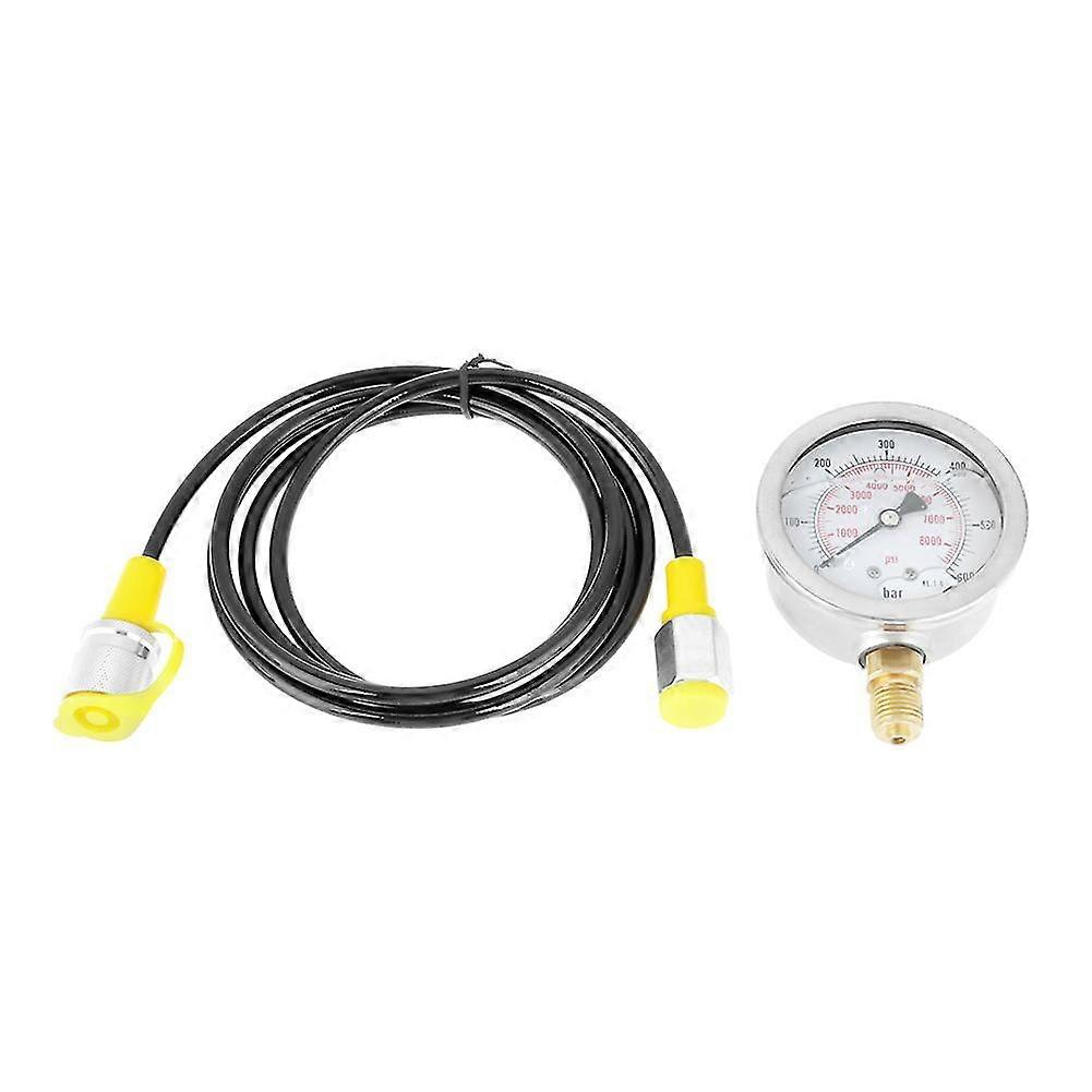 Hydraulic Hose Test Point Coupling M16x2 with BSP14 Gauge for 0-600 Bar and 8500 PSI