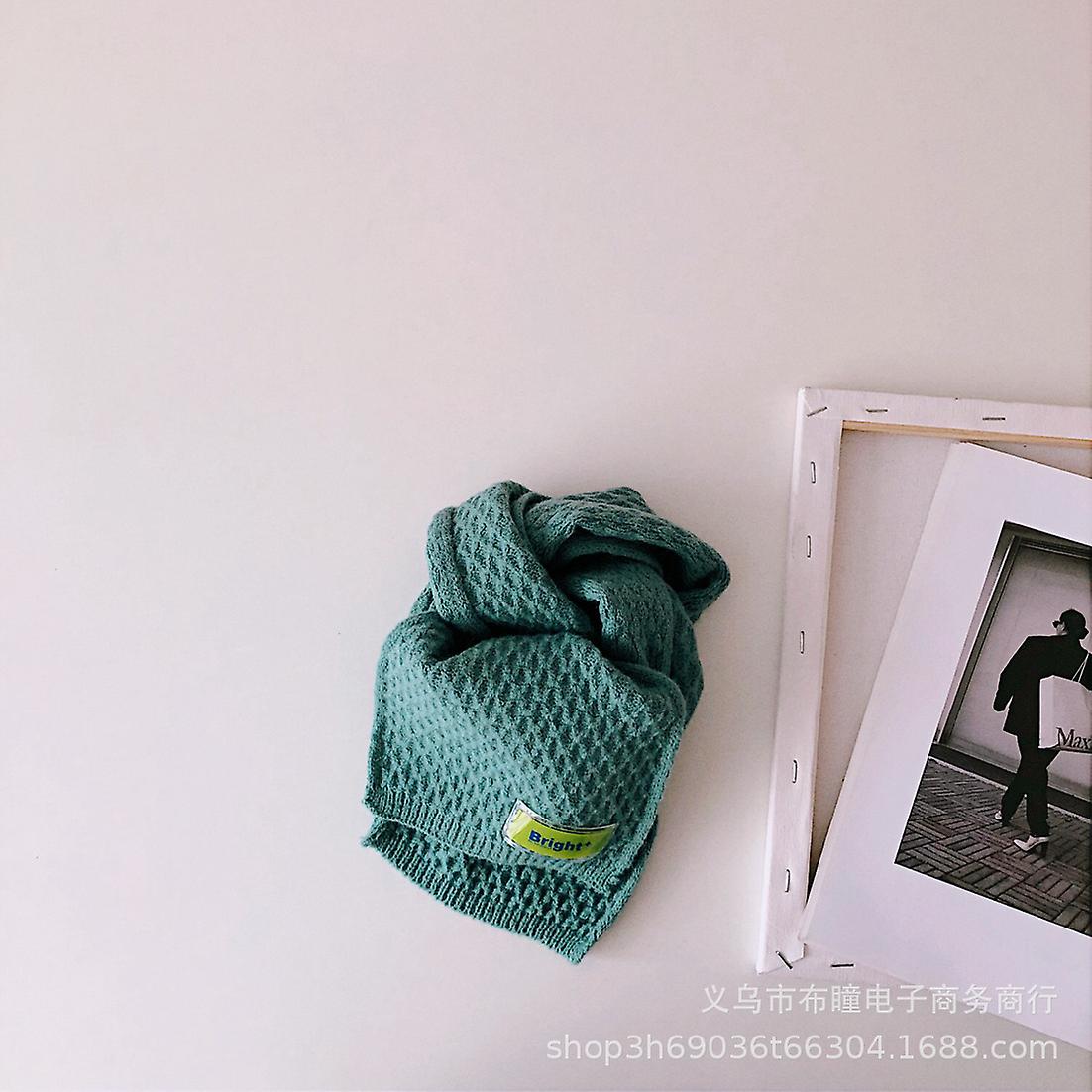 Collane di lana calda per bambini e neonati in inverno colore chiaro con etichetta a lettere trasparenti