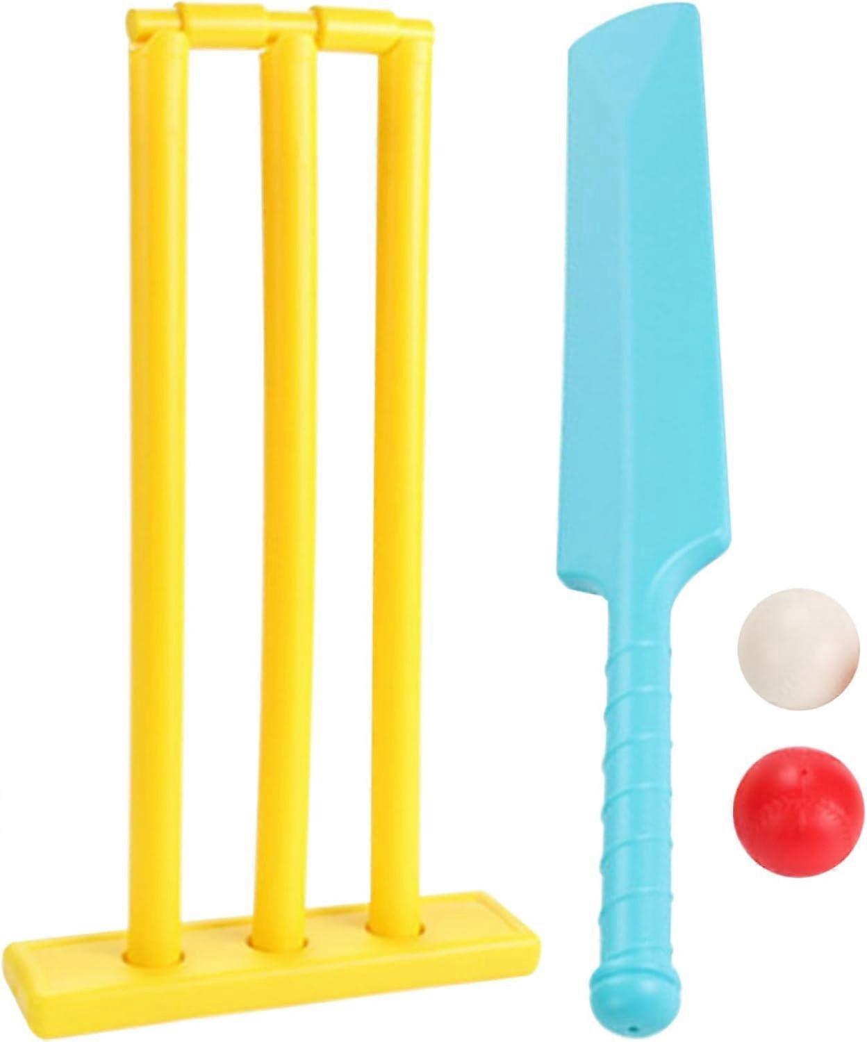 Cricket Set Cricket Games Cricket Stumps Kids, ABS Plastic Cricket Bat Set, Cricket Bat and Ball Beach Wicket Stand Kit for Children Parent-Child Spor