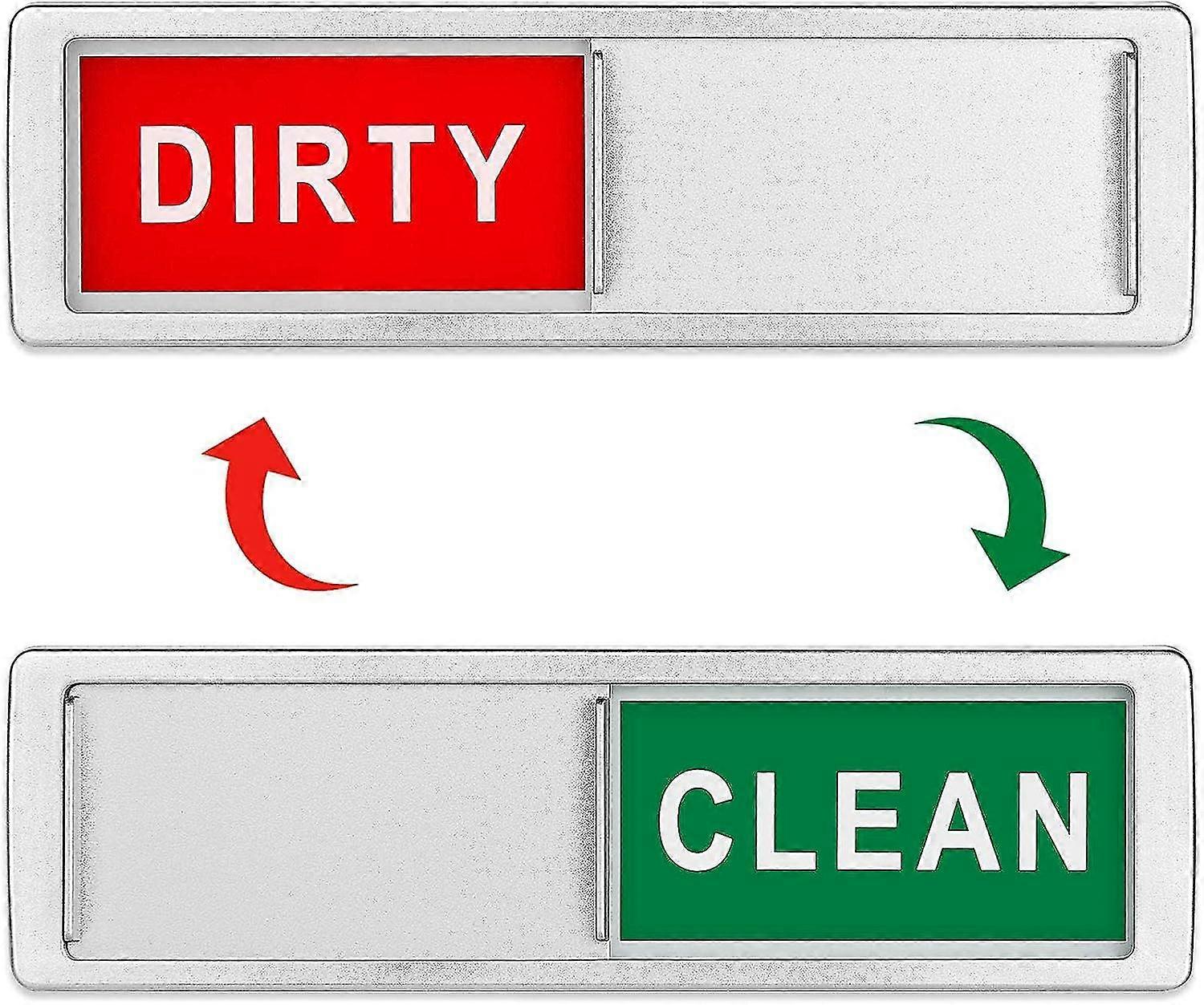 Dishwasher Magnet Clean Dirty Sign (silver)