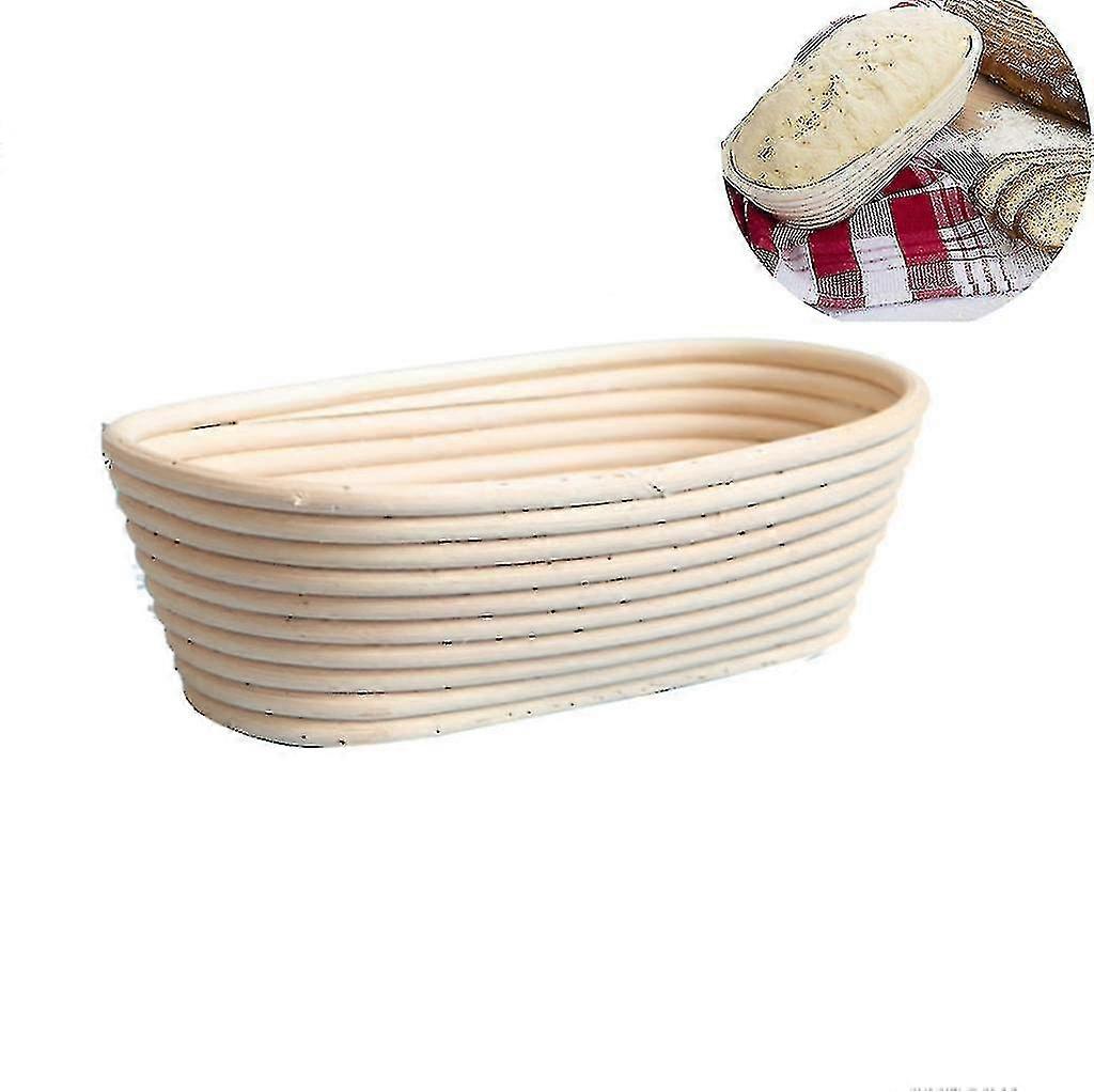 Proofing Basket, For Bread Dough, Oval, Length: 25 Cm, Wicker, Light Beige