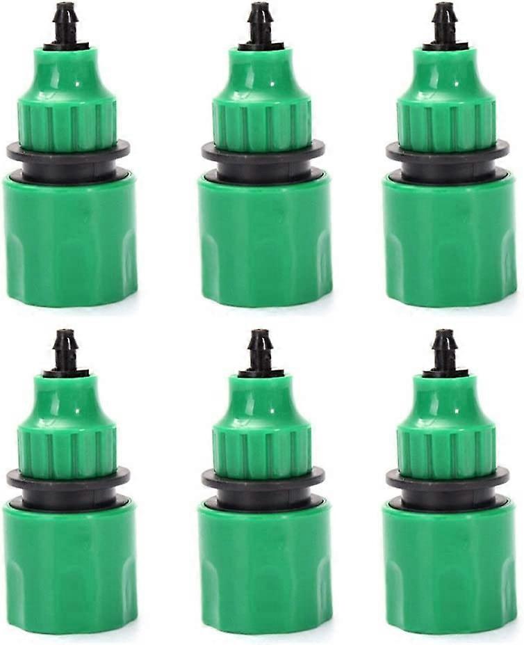 Trädgårdsslang, envägsadapter, krankoppling, bevattningskoppling, 6-pack