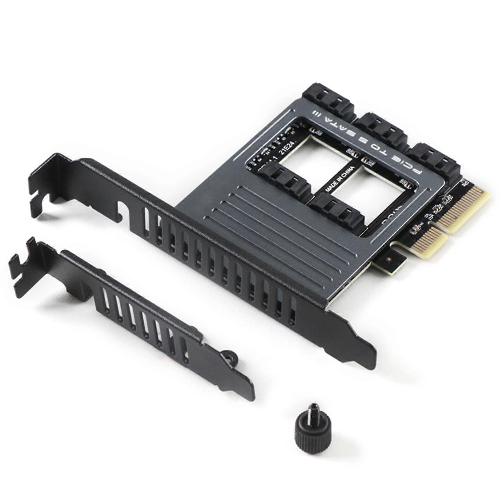 5 porturi PCIE Sata Expansion Card PCIE la Sata 3 Controller 6Gbps SSD Card pentru PC