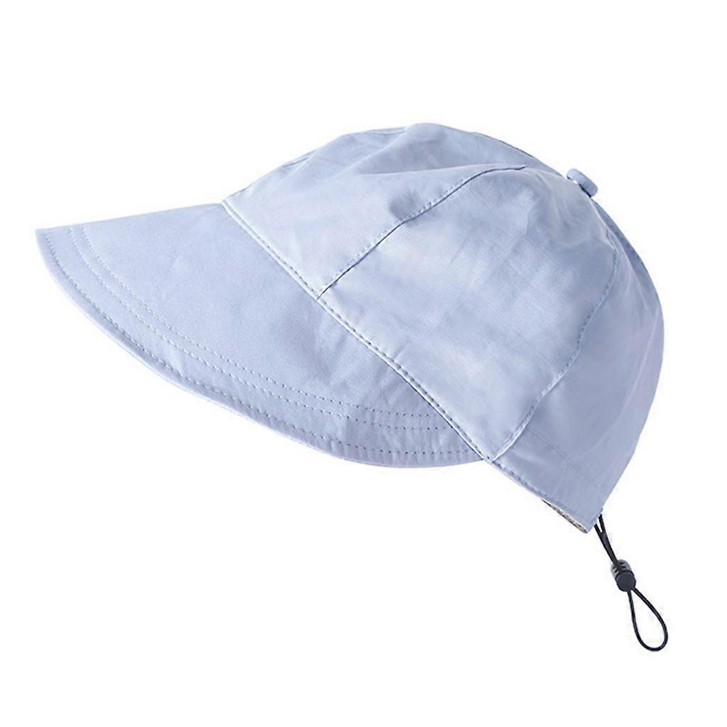 Solid Color Fisherman Hat Wide Brim Adjustable Sun Hat Summer Sunproof Cap