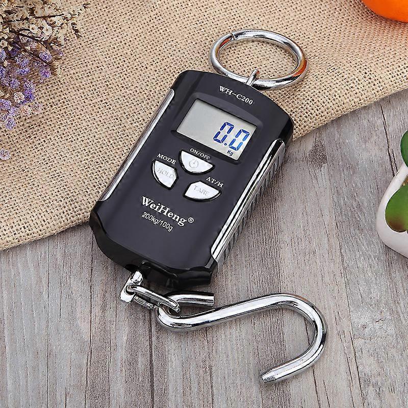200kg Balança Digital Eletronicos Scale LCD Display Backlight Hanging Hook Scale Double Accuracy Fishing Travel Weighing Scale