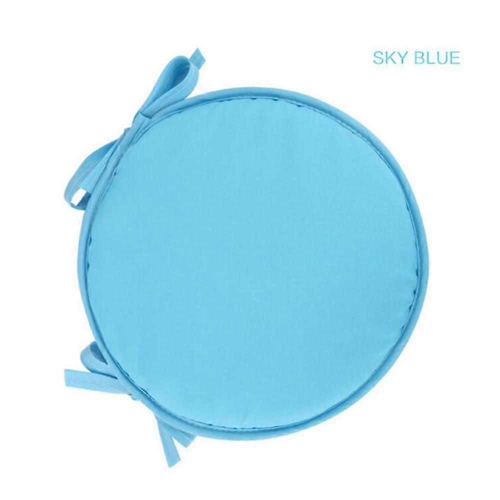 30/38 Cm Solid Color Soft Round Chair Seat Cushion Seat Pads With Straps Tie On Tw