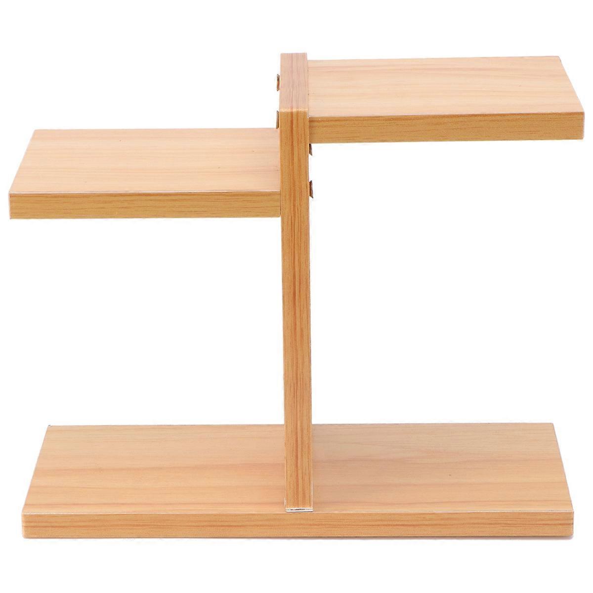 Cactus Pots Wood Bookshelf Stand Office Desktop Wood Shelf Mini Tabletop Stand Succulent Storage Rack