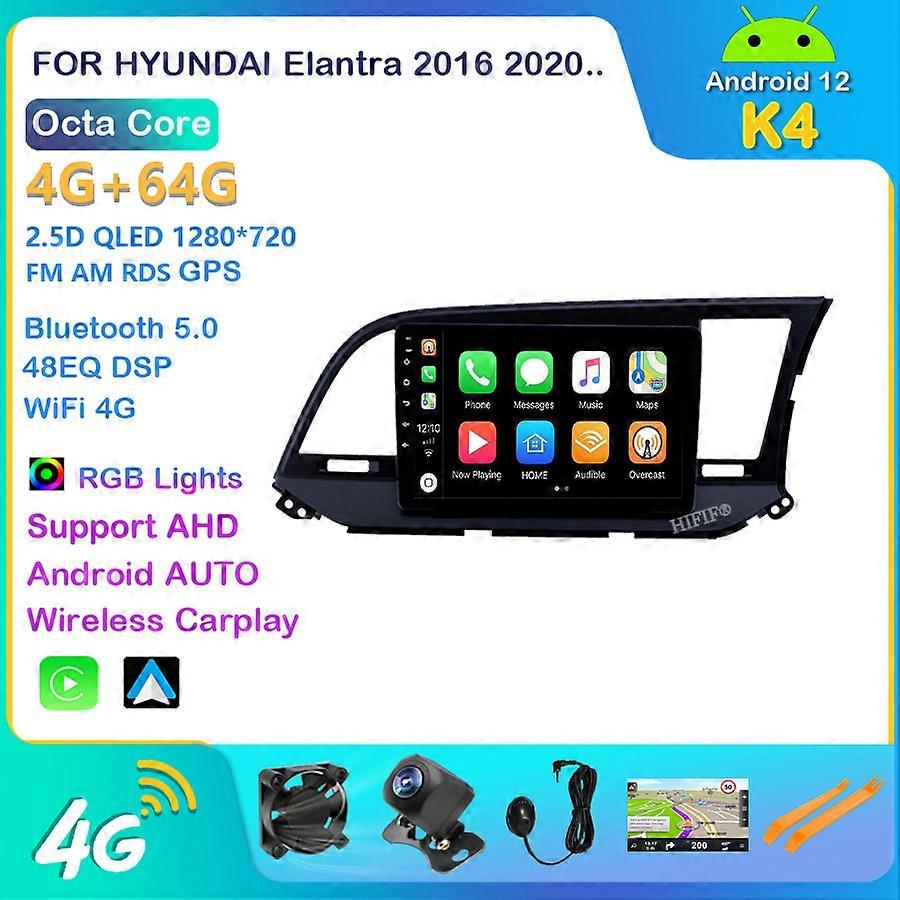 9" android 12 RAM2G car gps dvd player for HYUNDAI Elantra 2016 2020 LHD car radio multimedia navigation stereo head unit dsp