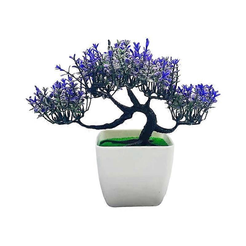 Artificial Bonsai Realistic Looking Geometric Shape Potted Unfading Not Withered Maintenance Free Decorate Vibrantly Colored Artificial Greeting Pine