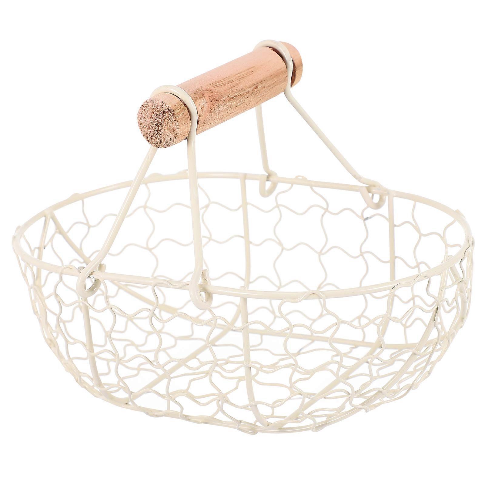 Desktop Decoration Fruit Basket Multifunctional Egg Iron Basket for Daily Use