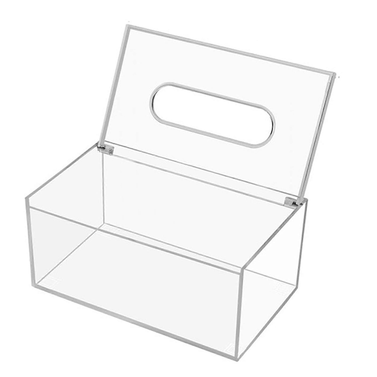 Tissue Box Waterproof Transparent Visible Acrylic Clear Napkin Paper Storage Box Home Organizer Daily Use QingHai
