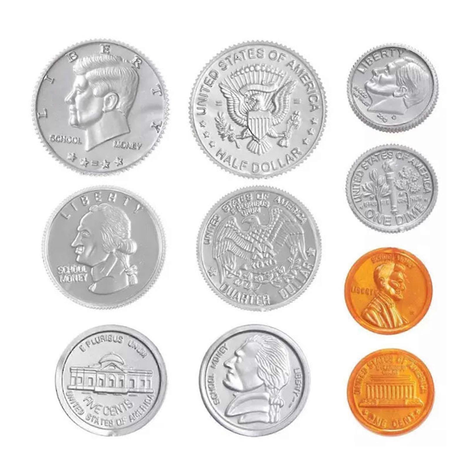 Interactive Toys Coins Silver Plastic 14  11  3 Cm Game Currency