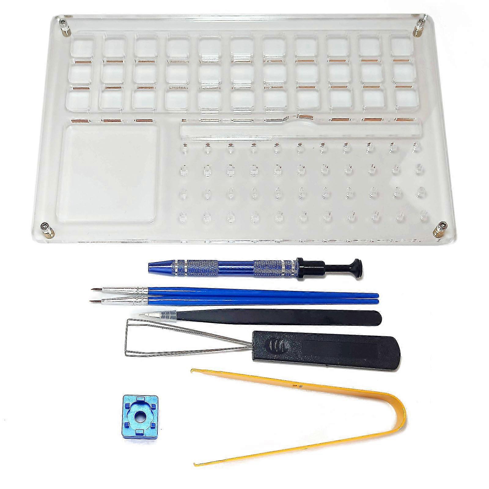 Keyboard Lube Switch Puller Tester Kit 8pcs Lube Station Keycap Puller Remover