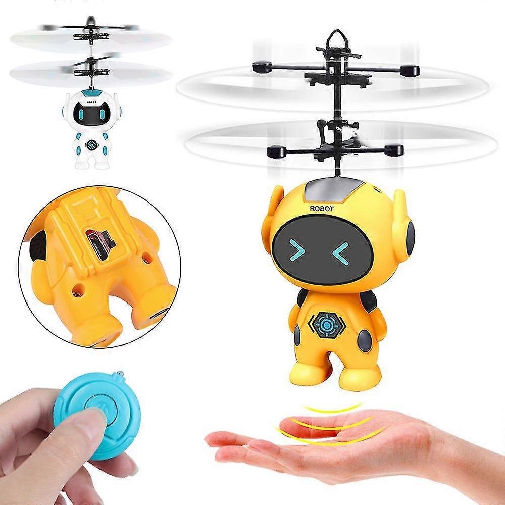 Robot Induction Flying Gyro Helicoptor Jouets Drone Toy avec télécommande Enfants Cadeaux