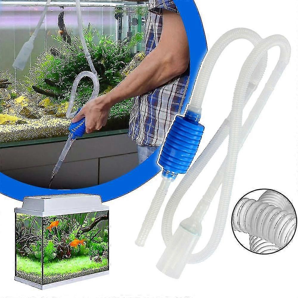 Aquarium/fish Tank Siphon And Gravel Cleaner - A Hand Syphon Pump To Drain And Replace Your Water In Minutes