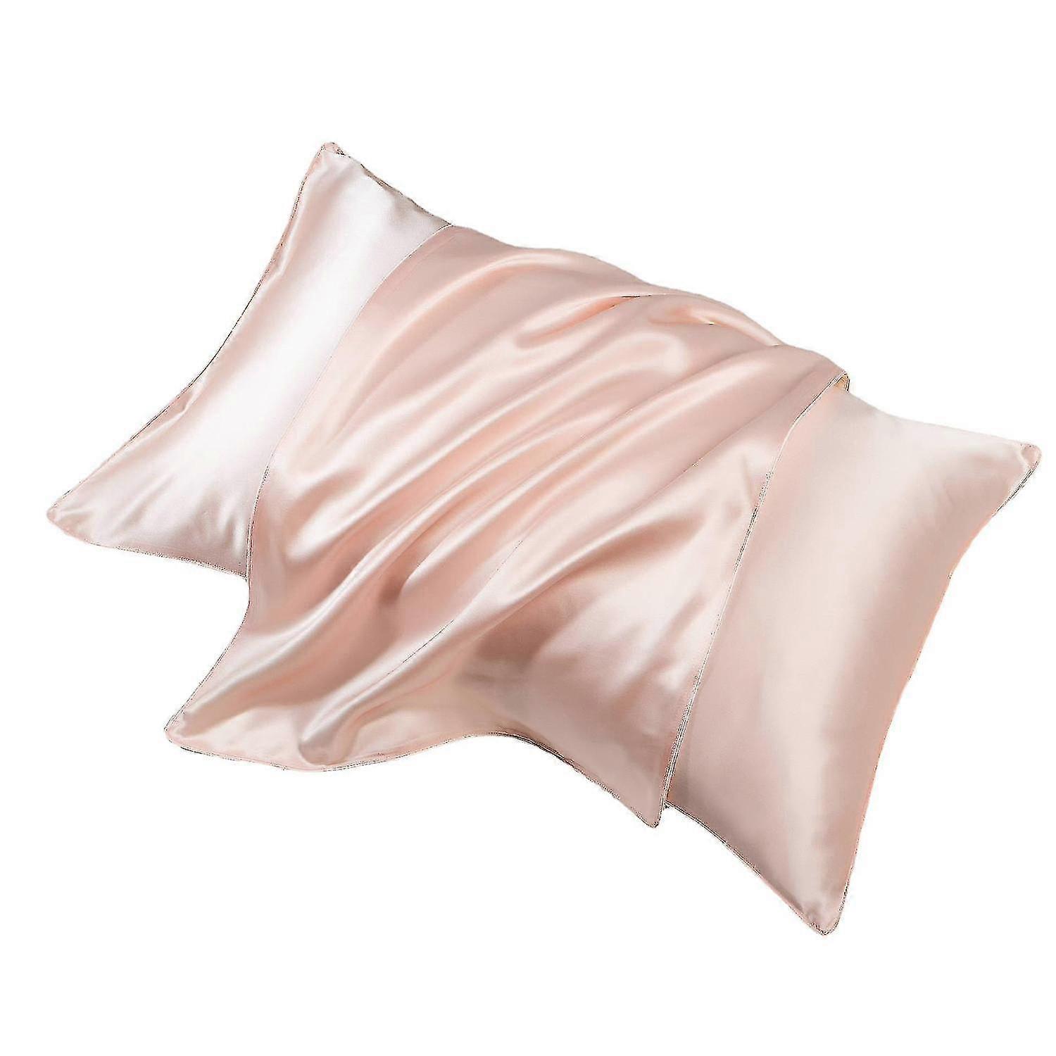 Solid Color Silk Pillowcase Pillow Cover Silk Silk Pillowcase One Pack