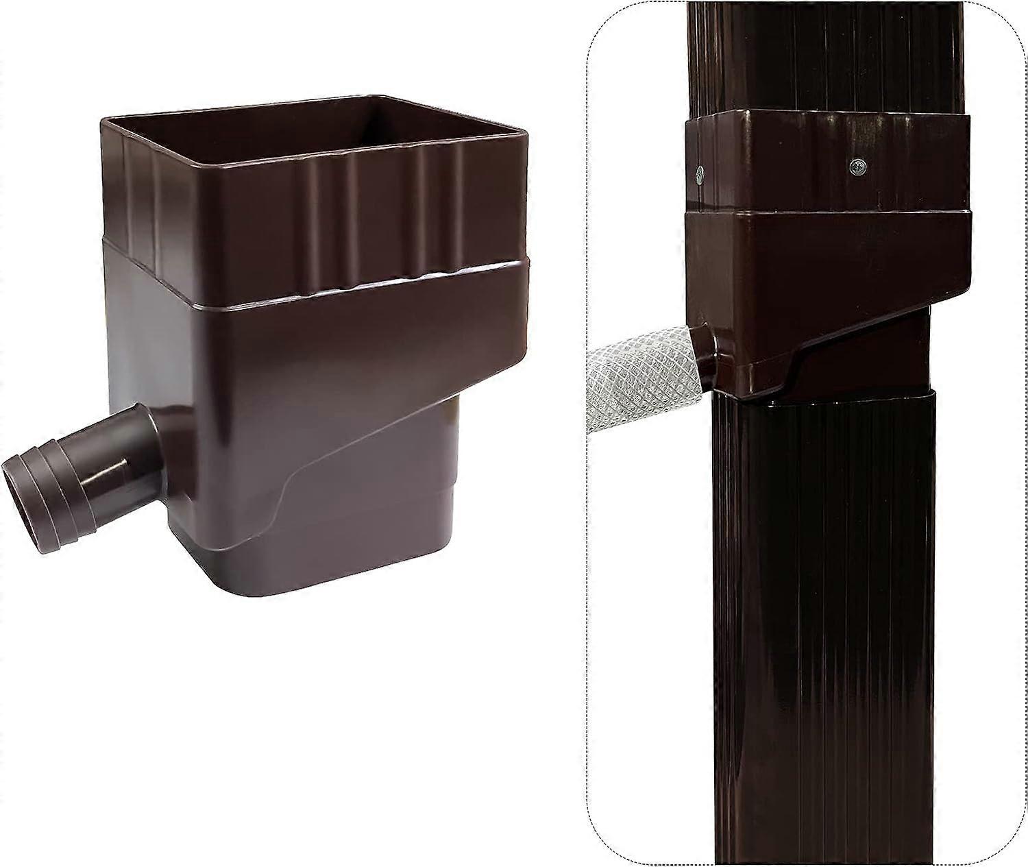 Rain collector for downpipes, rainwater collector, downpipes, rain barrel connection set, rain butt connection set, square rainwater diverter, suitabl