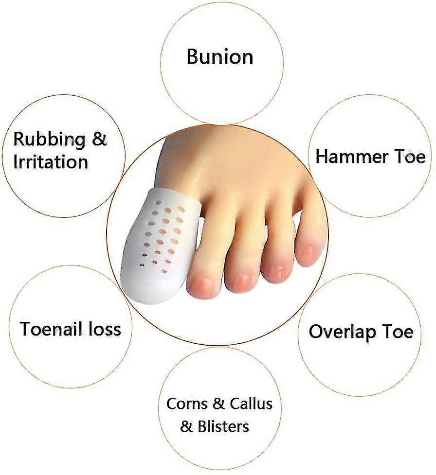 Big Toe Cap, 10 Pcs Breathable Toe Protector Toe Cover Sleeves With Holes, Reduce Friction.
