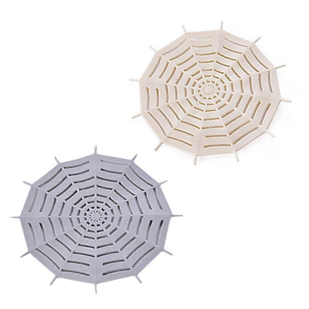 2 PCS Spider Web Sink Strainer Bathroom Kitchen Drainer Filter Hair Stopper