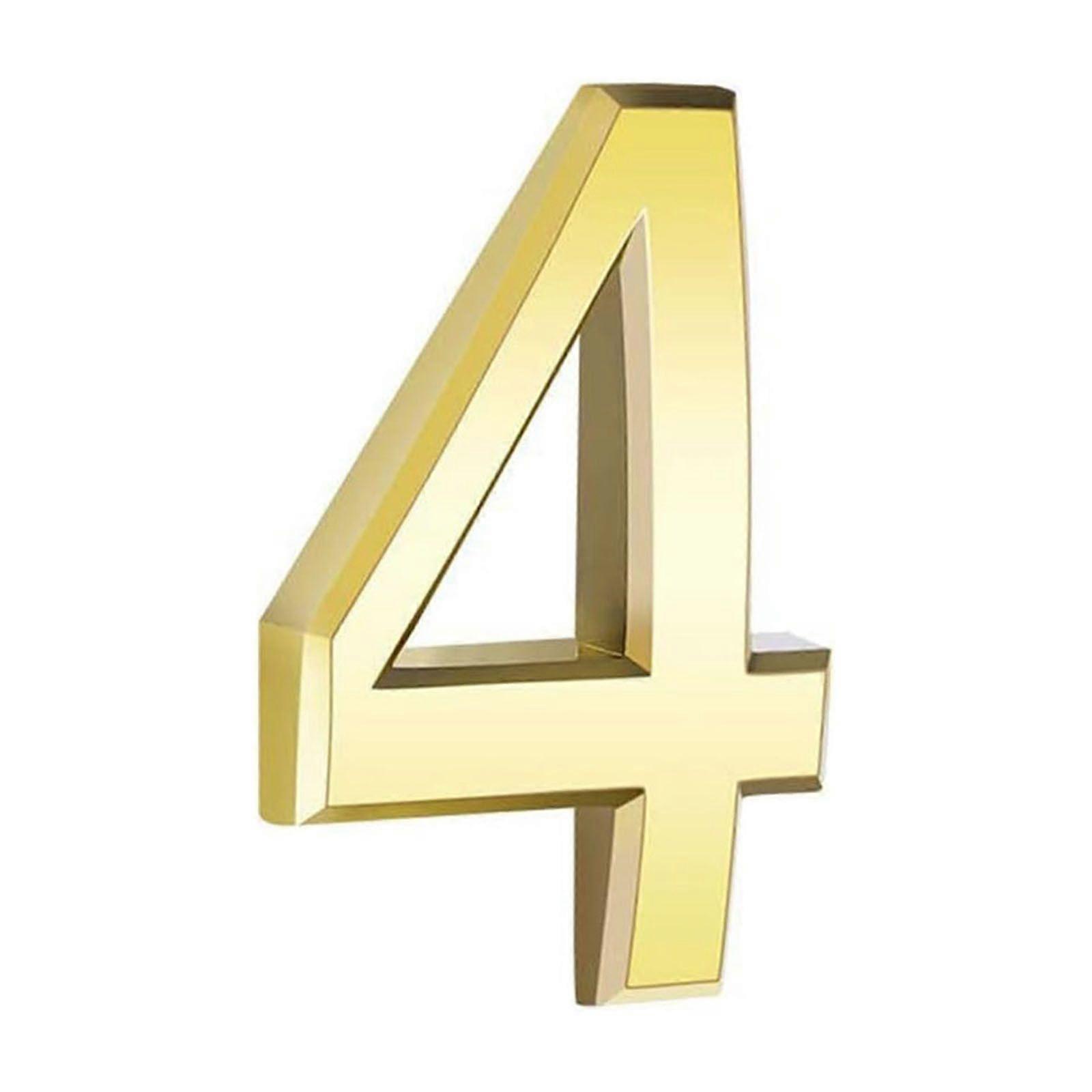3 pouces or moderne porte numéro boîte aux lettres numéro 0-9 auto-adhésif G