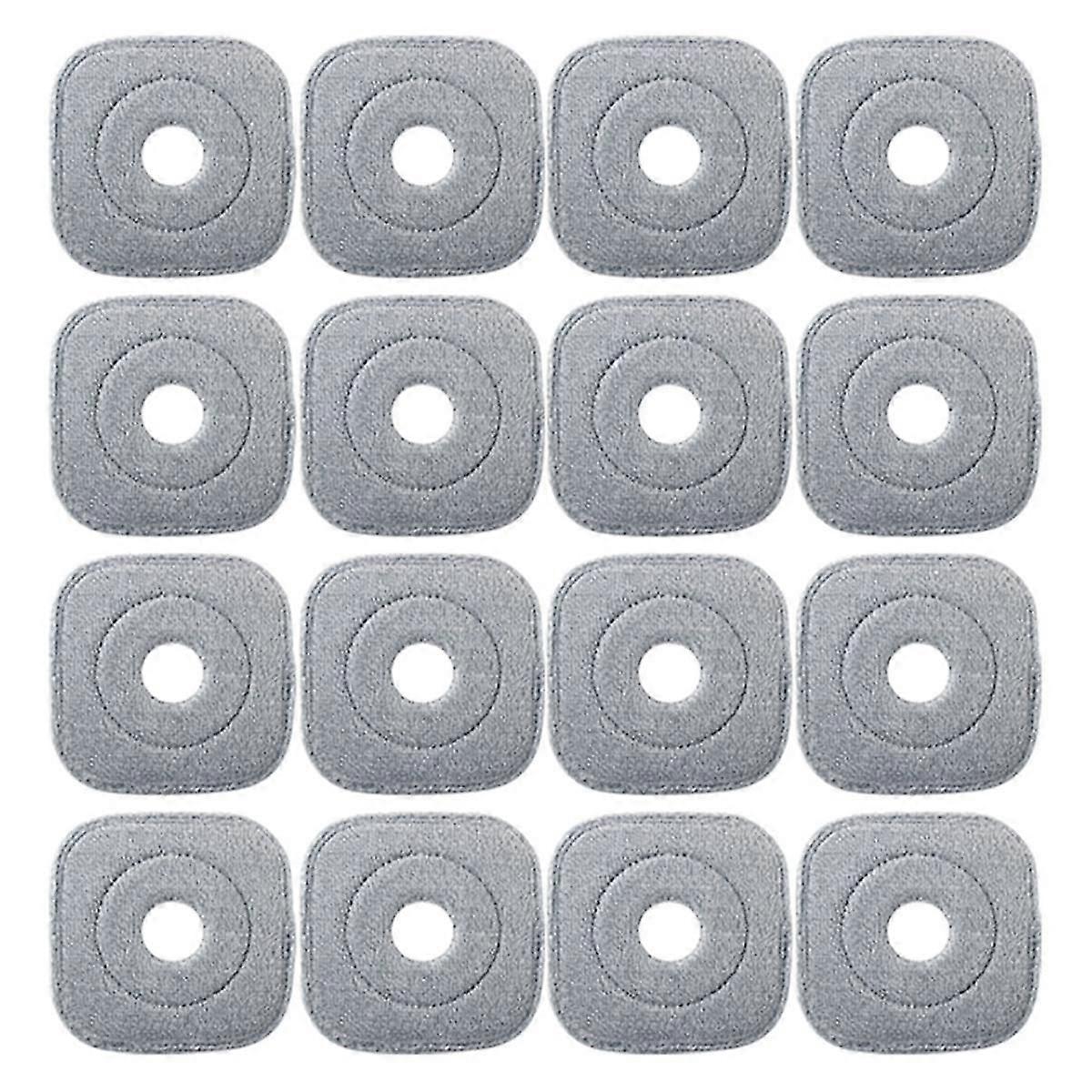 16pcs Washable Mop Cloth For Mop Squeeze Mop Automatic Separation Rotating Cleaning Floors Mop Pads Cloth