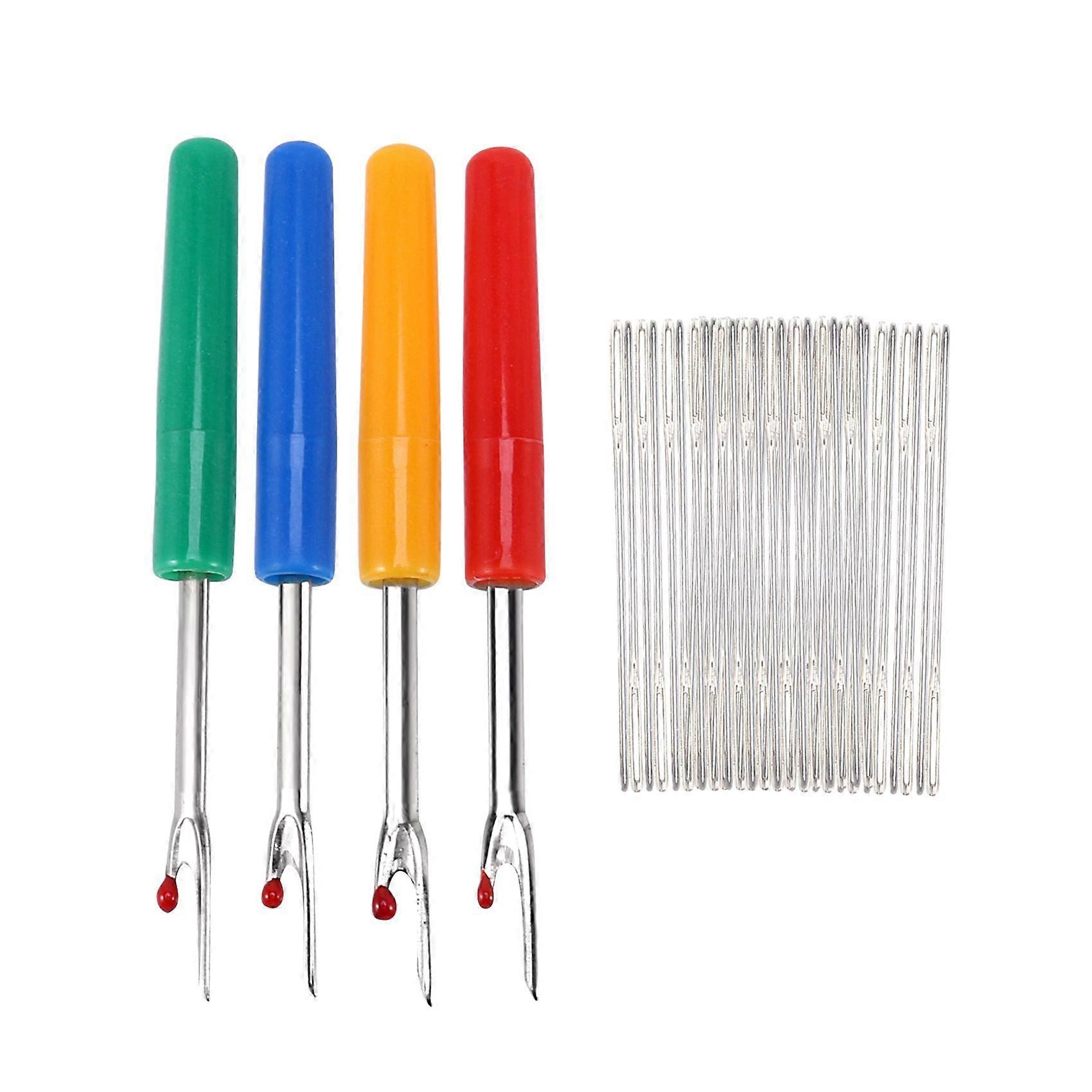 Hand Sewing Tools Set, 50 Pack / Embroidery Hand Needles, 4 Pieces Seam Ripper for Embroidery, Sewi