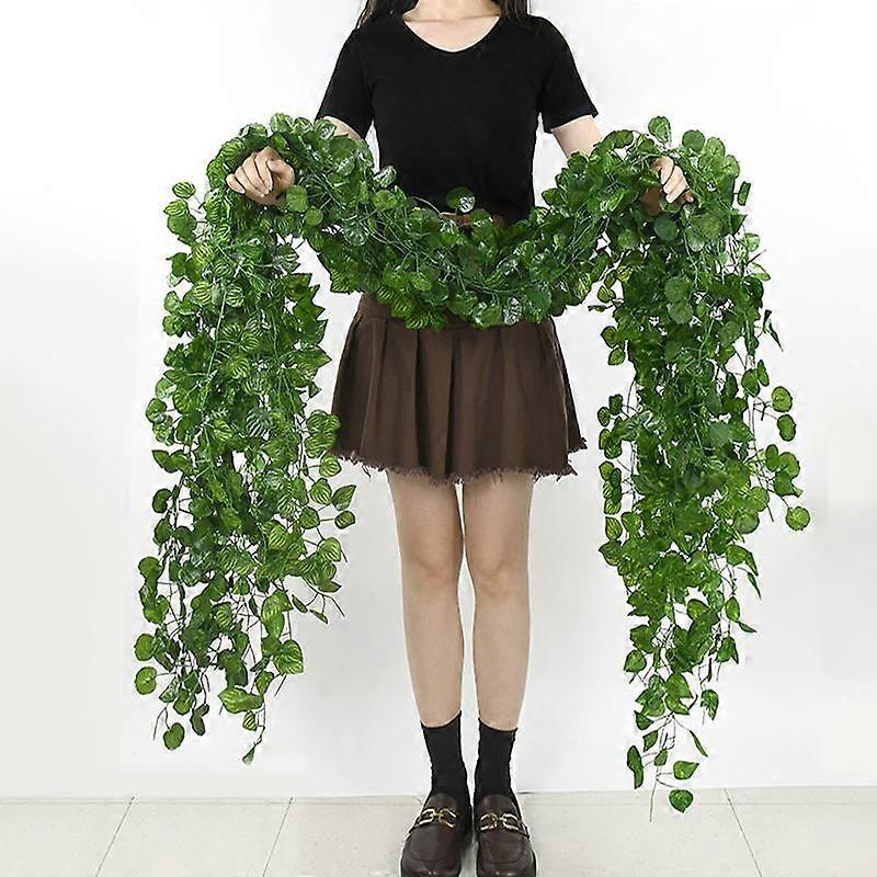 Πράσινα φύλλα μεταξιού που κρέμονται γιρλάντα διακόσμηση σπιτιού τεχνητό φυτό μπαστούνι γάμος ζούγκλα πάρτι γενεθλίων προμήθεια ψεύτικο λουλούδι