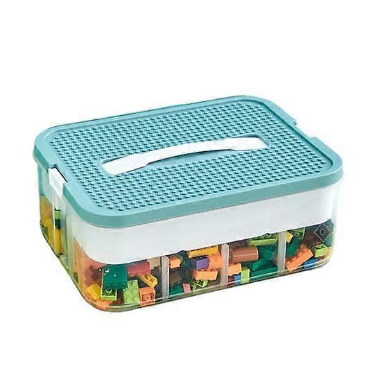12L Toy Storage Box Large Capacity Multiple Compartments with Dustproof Lid Handle Design Blocks Toys Organizer Storage Case