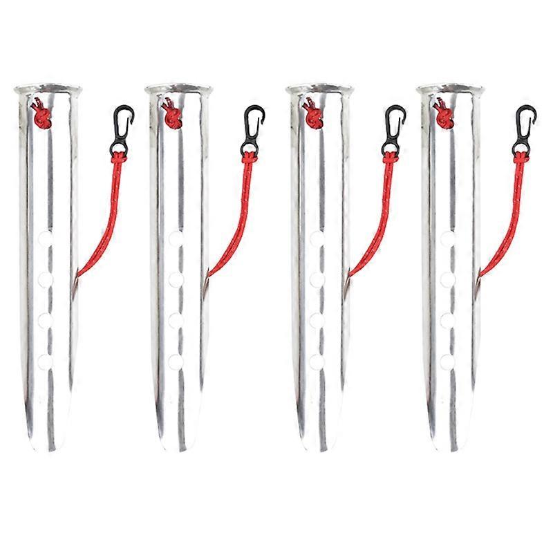 4 pcs. U-shaped Snow Nails Aluminum Alloy Nails Beach Sand Stakes Camping Tent Accessories