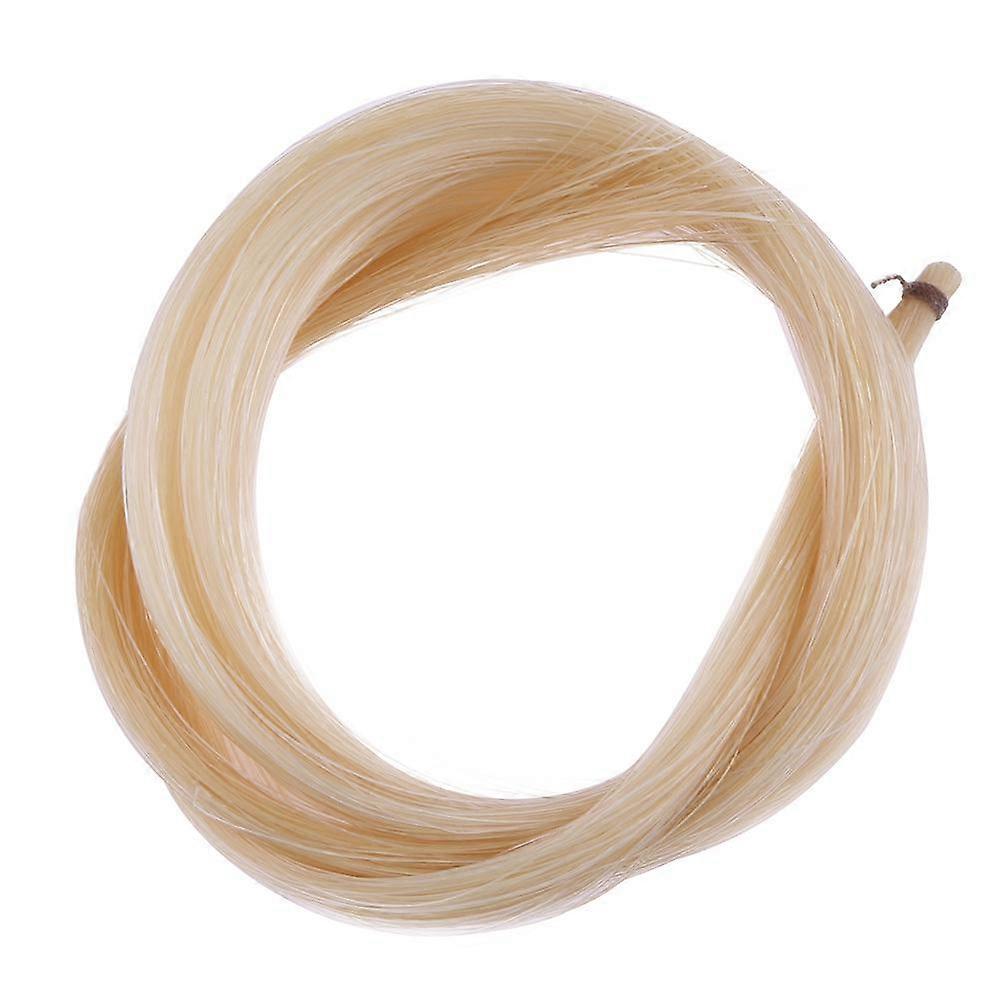 1 Hank Universal Yellow White Horsehair Stallion For Violin Bow Stringed Musical Instruments Violin Parts Accessories