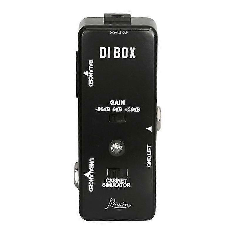 Rowin DI BOX LEF-331 Micro DI com Cab Sim e Gain Guitar Effect Pedal True bypass