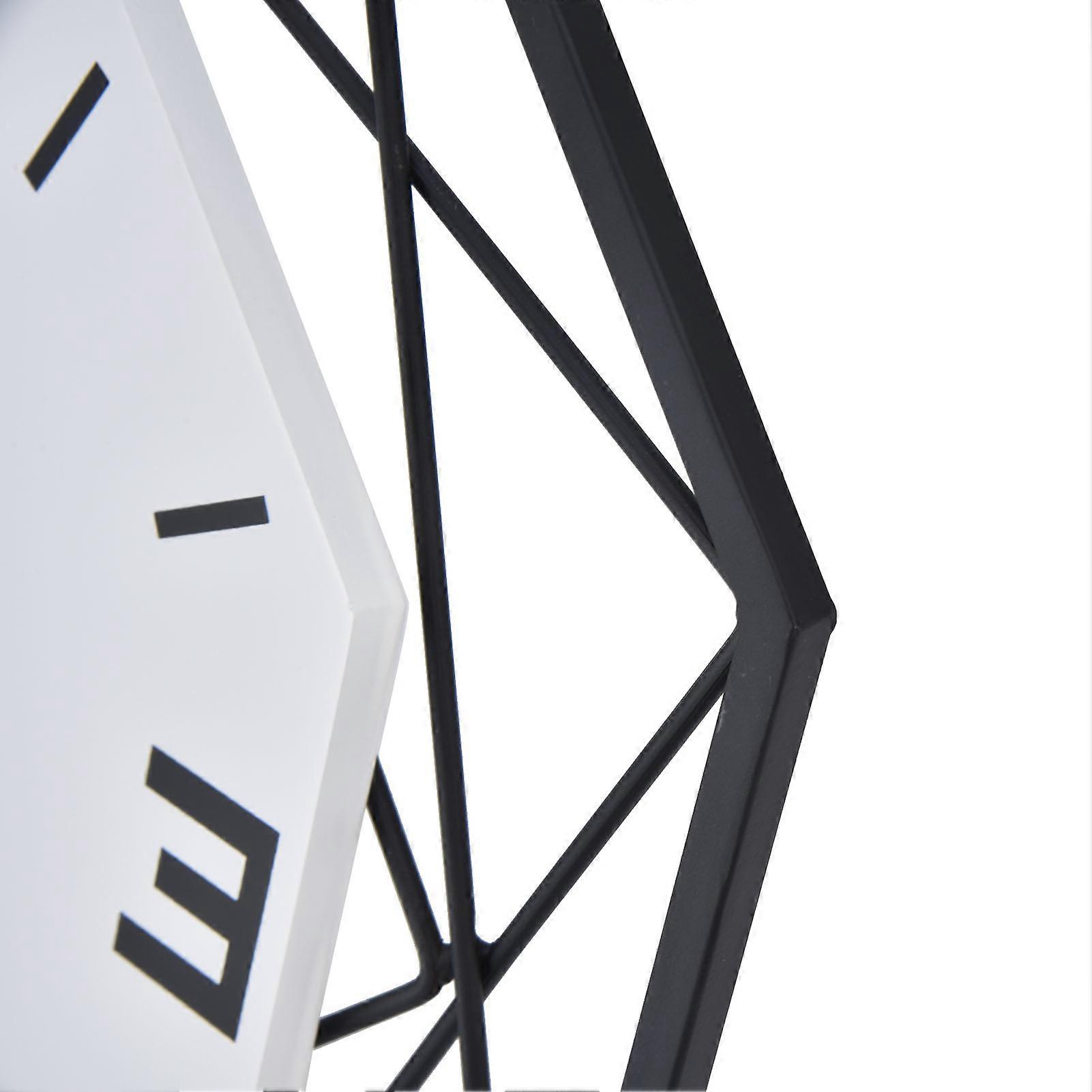 Wall Clock Large Silent Easy Reading Iron MDF For Bedroom