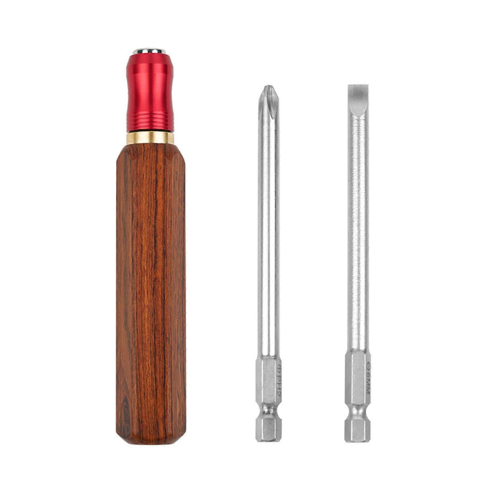 Quick Changes Screwdriver With Wood Handle For Household Workshop Tasks Electrician Portable Repair Hand Tool