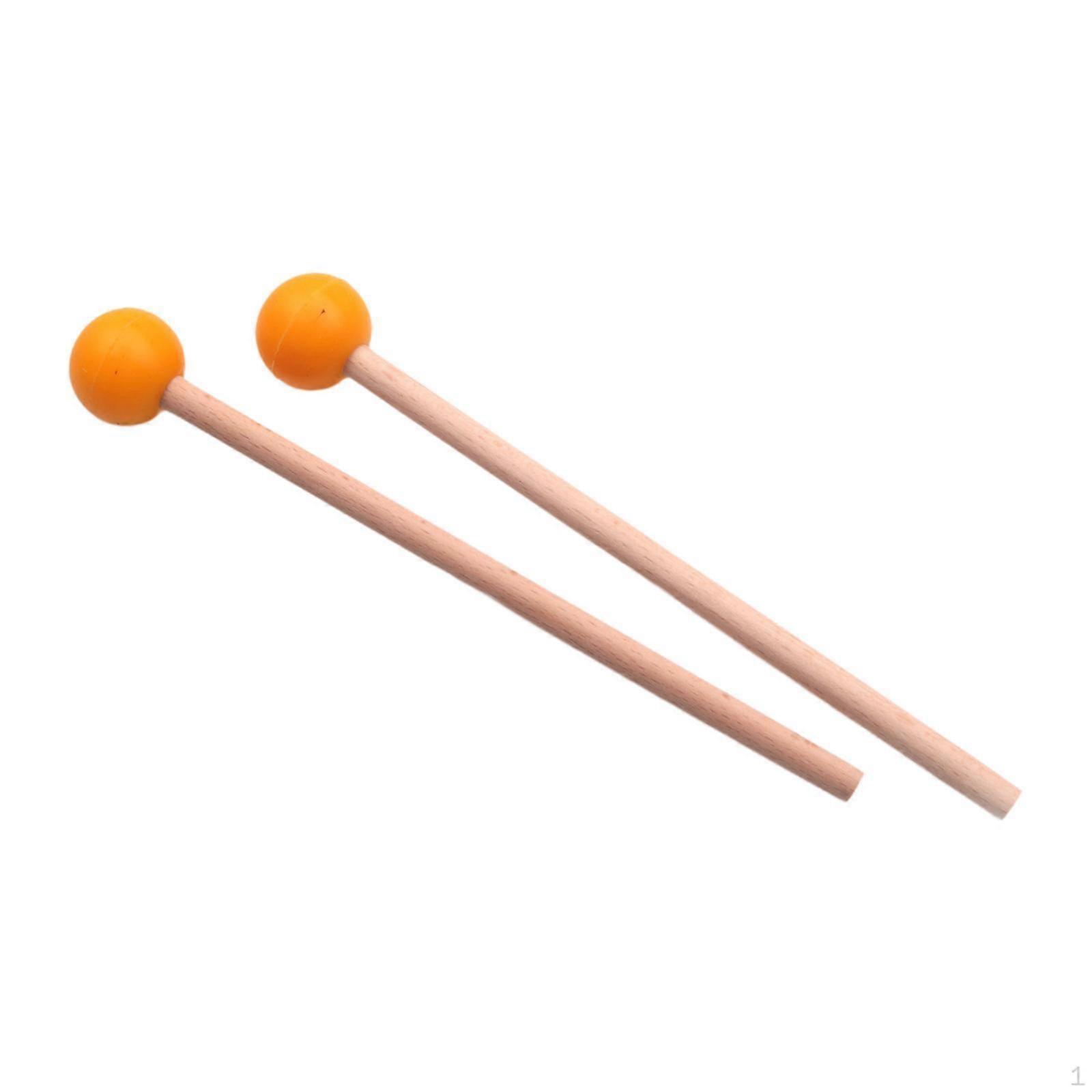 2 Pieces Wood Mallets Drum Mallet Stick Gong Accessories Snare Percussion Sticks Marimba