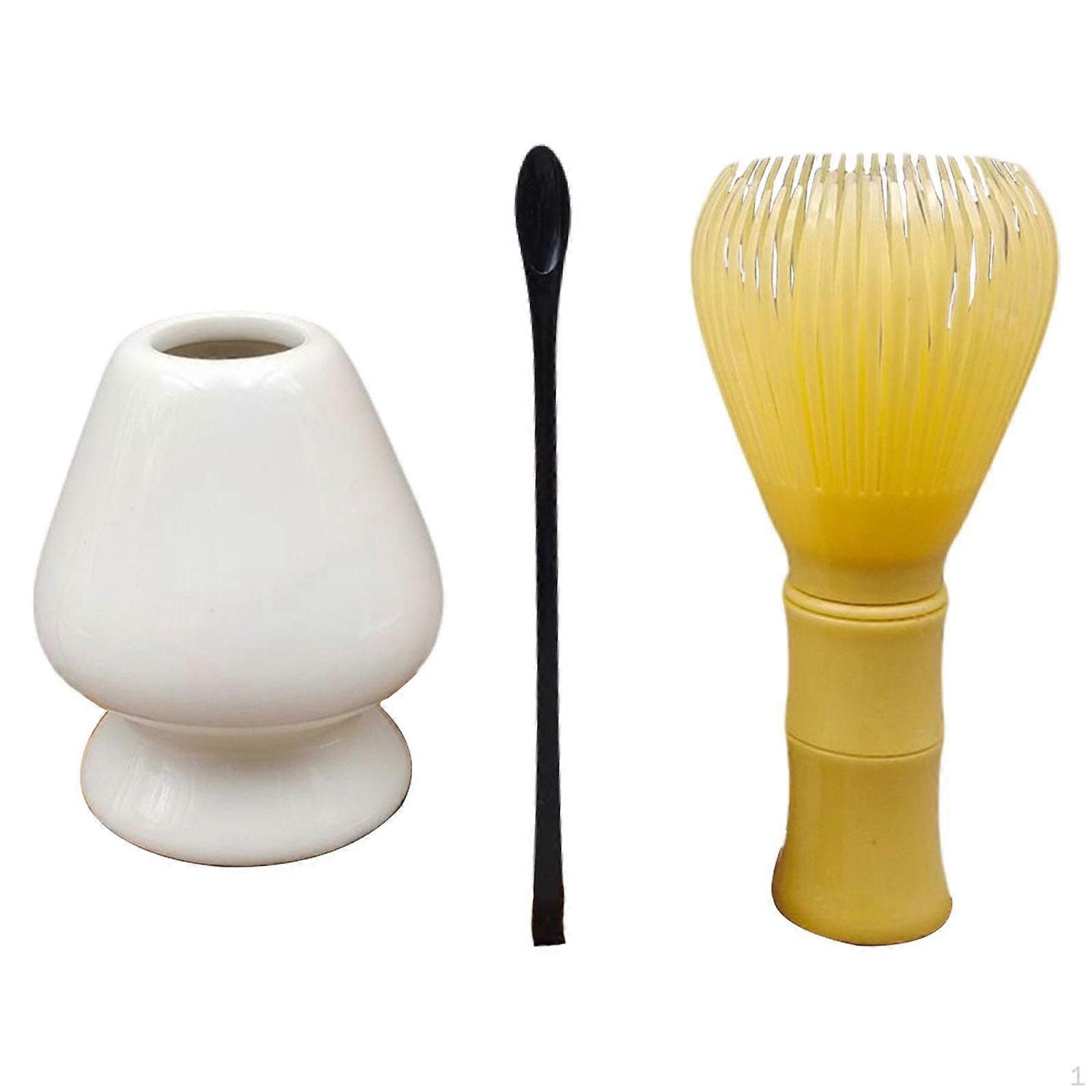 3 Pieces Matcha Ceremony Set Tea Bowl Spoon Traditional Whisk Holder for Holiday