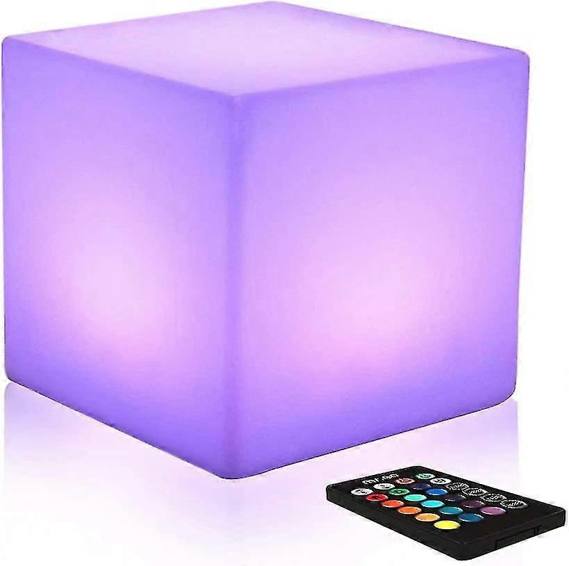25cm Light Cube Led Night Light For Kids,remote Control,adjustable,16 Colors Lighting,color Changing