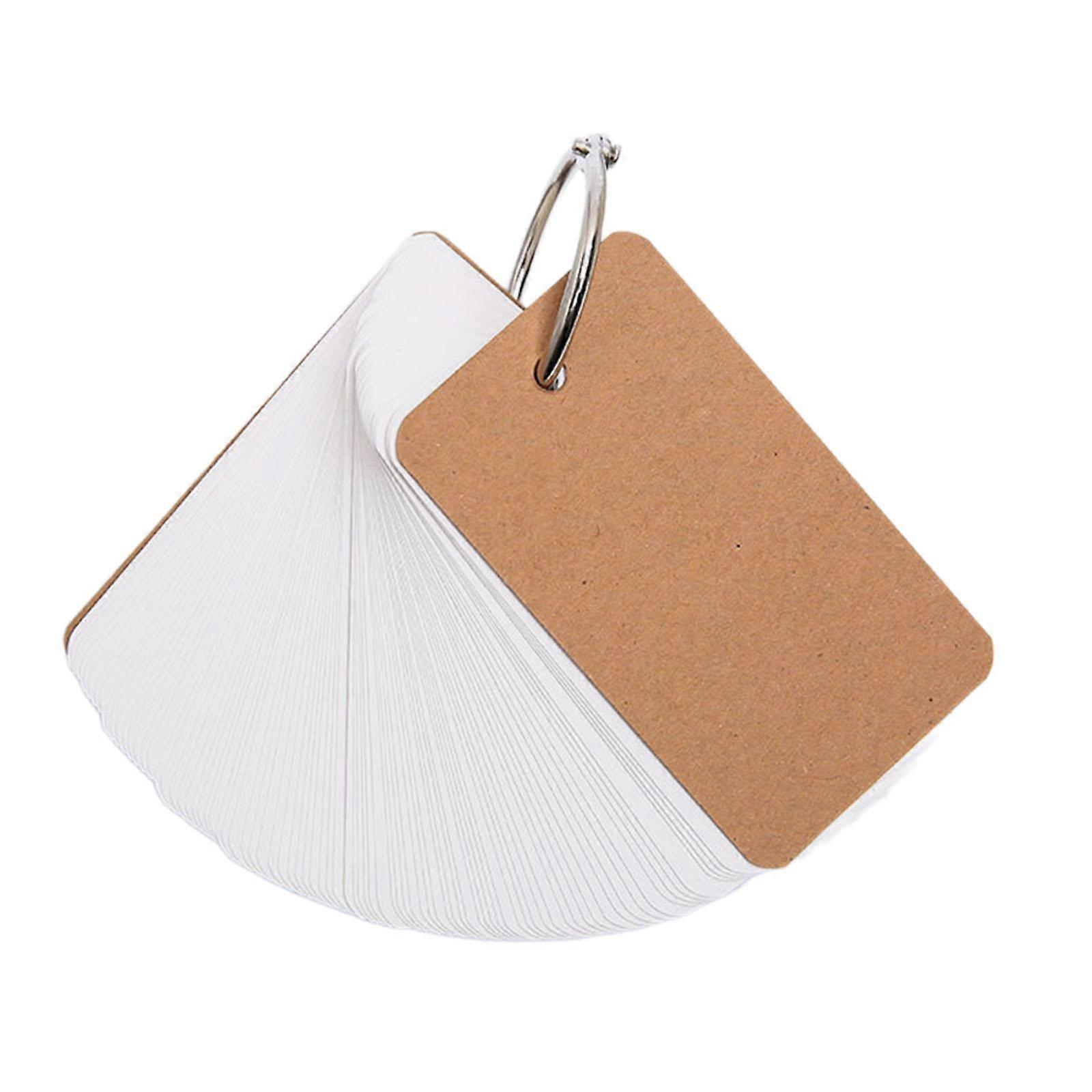 4x Index Cards with Ring Blank Note Cards for Studying 400 Sheets Protable