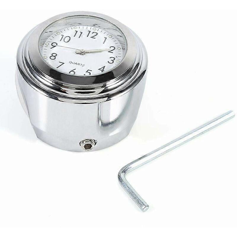 Motorcycle Handlebar Mount Dial Clock, High Quality Billet Aluminum Motorcycle Handlebar Mount Dial Clock for Universal 7/8", 1" Handlebars,