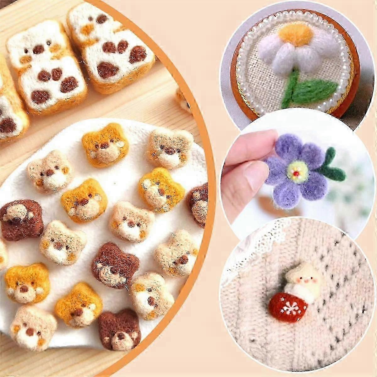 128 PCS Needle Felting Kit, 4 Sizes Felting Needles, Needle Felting Tools Wool Felting Supplies Kit