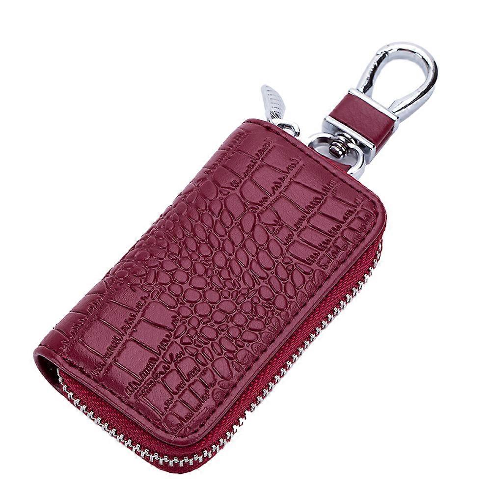 Universal crocodile print key bag for men