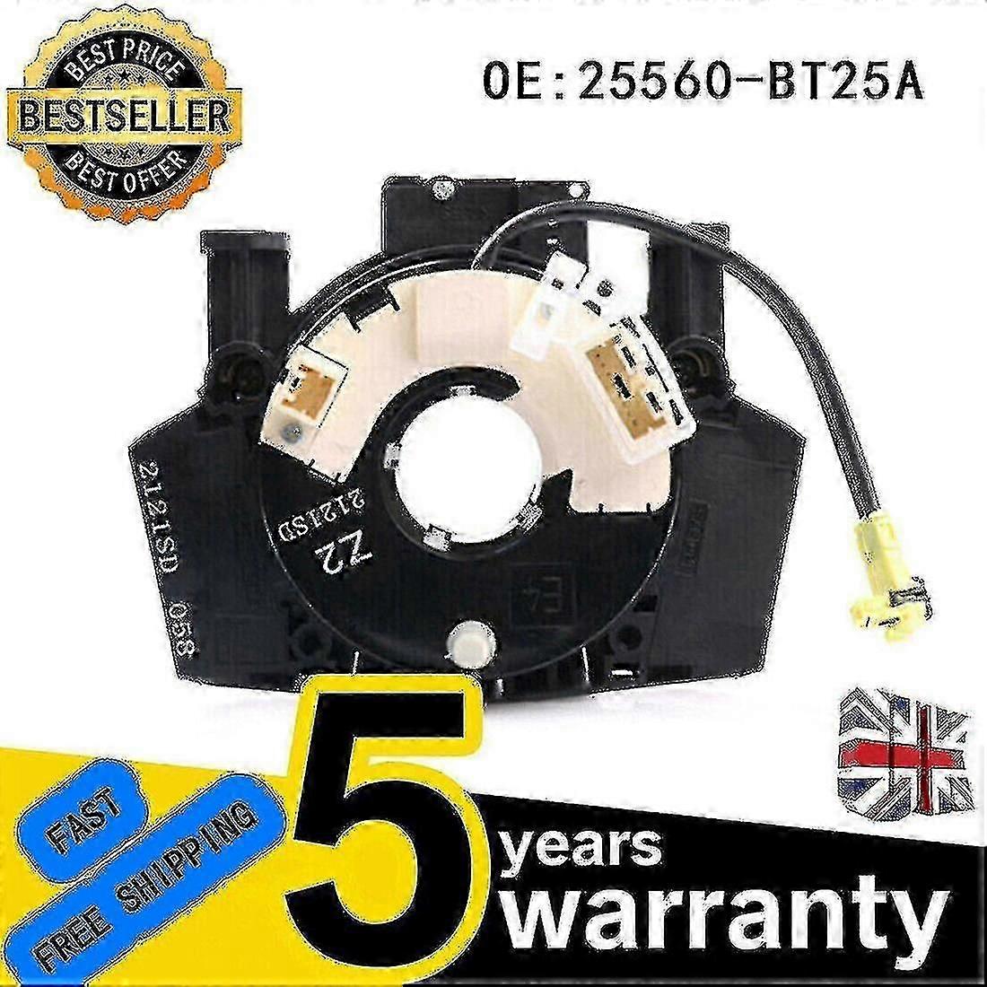 Uk For Nissan Qashqai Airbag Squib Clock Spring Sensor Spiral Cable 1 Plug 06-13