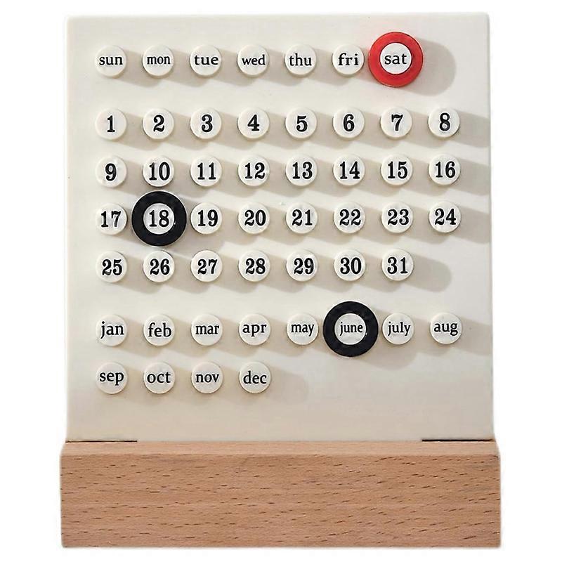Wooden Desk Calendar Calendar, White