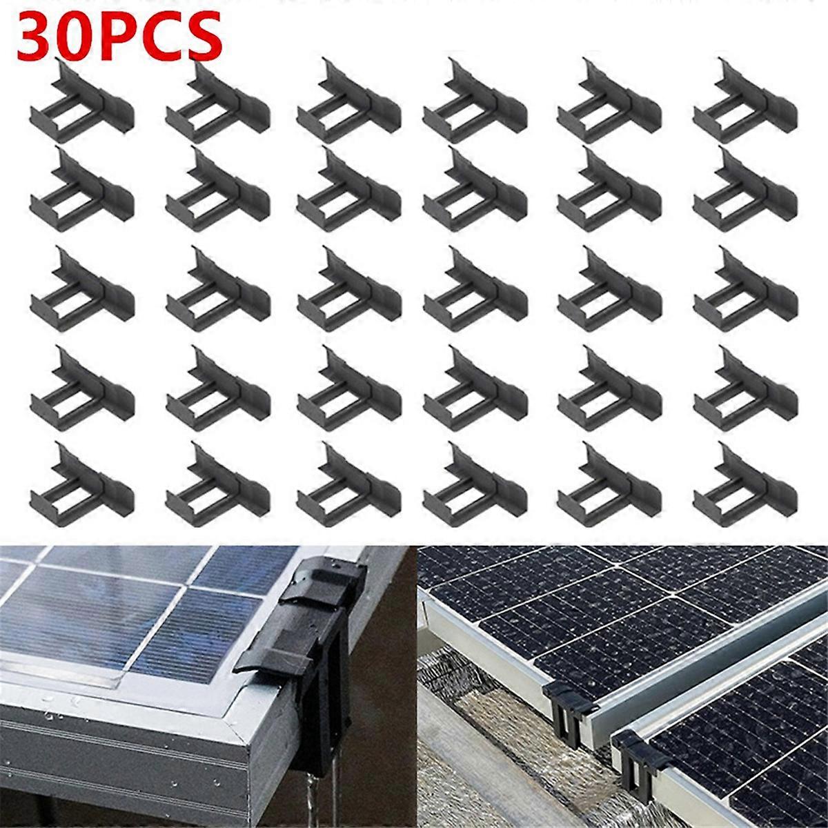 30Pcs Solar Panel Frames Water Drained Clip Thickness 40mm Tool