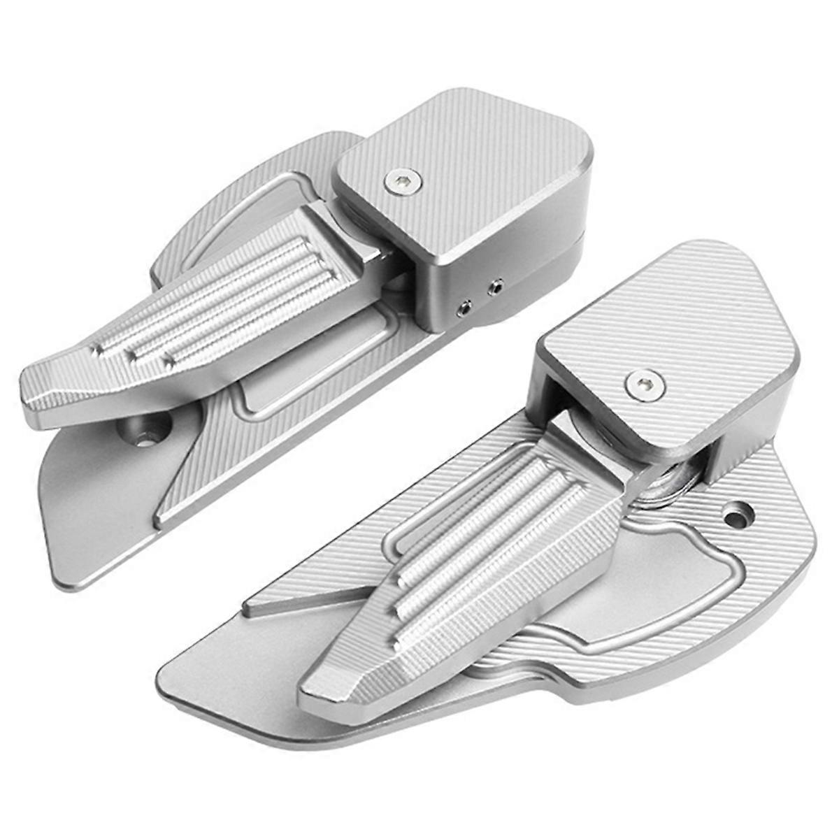 Motorcycle Automatic Extension & Fold Rear Foot Pedal Foldable for Primavera150 Sprint 150 Silver