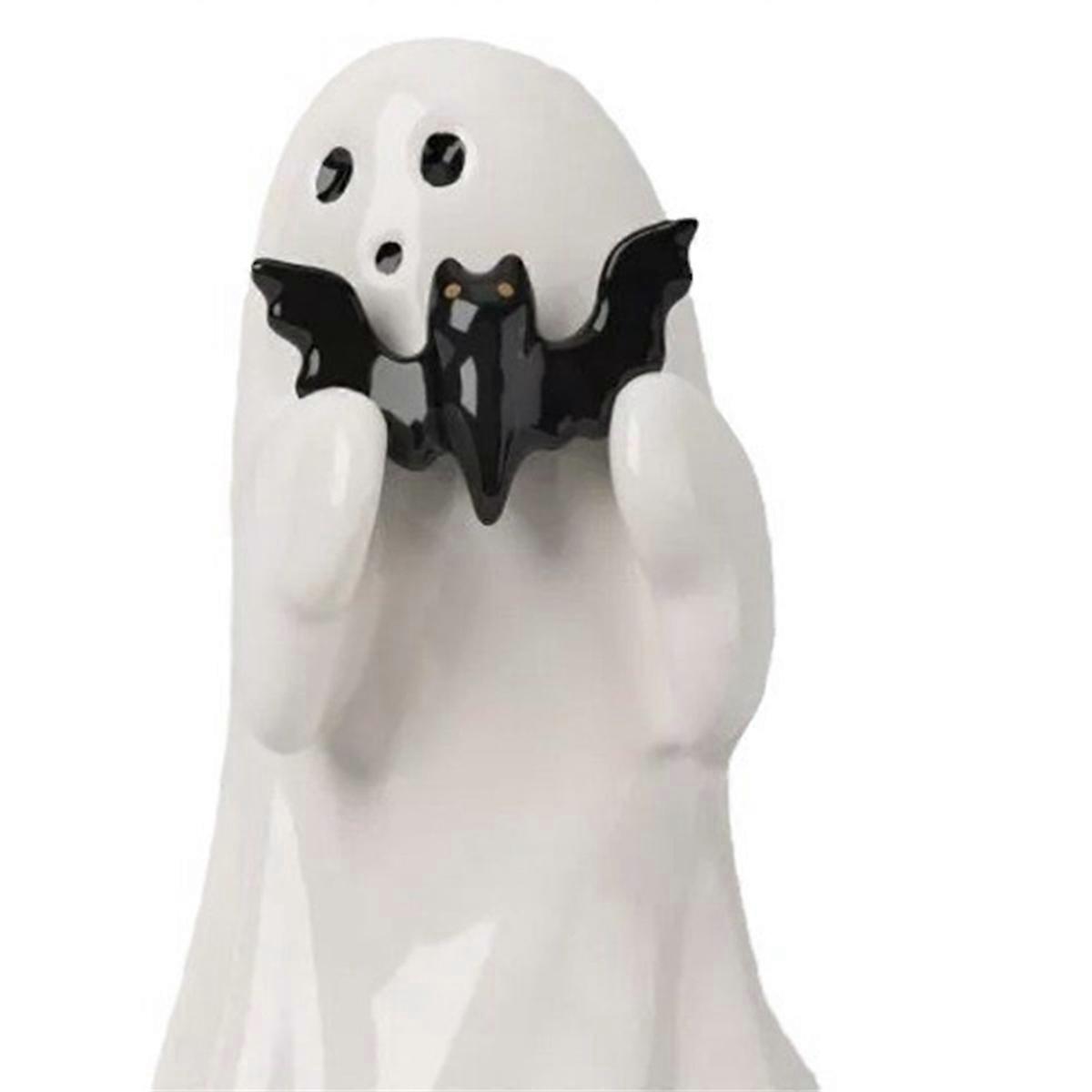 Halloween Ghost Sculpture Figurine, Bat Ghost