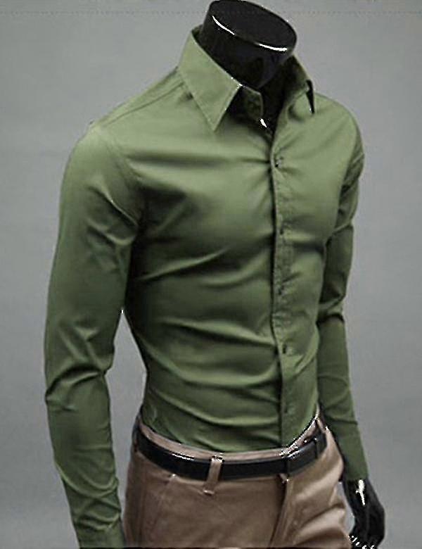 Zarif Casual Slim Fit Yakalı Üstleri ile Erkek Resmi Gömlekleri