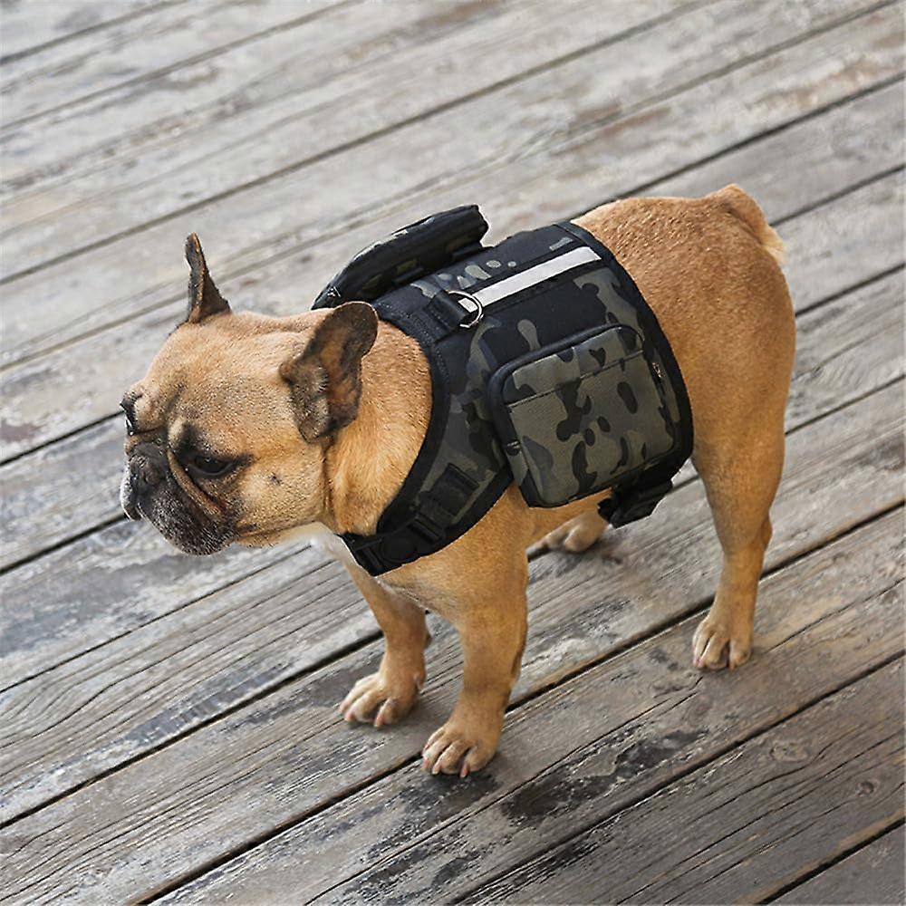 Dog Harness Backpack with Adjustable Straps, Side Pockets, and Comfortable Design for Hiking and Traveling Pets