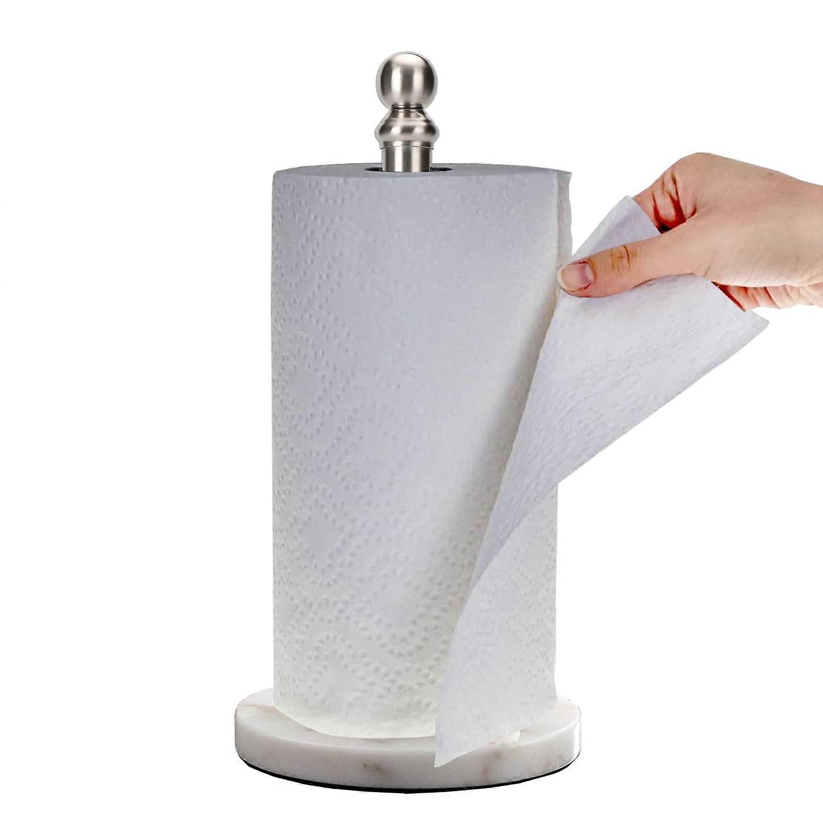 Heavy Marble Base Standing Paper Towel Holder for Kitchen or Bathroom